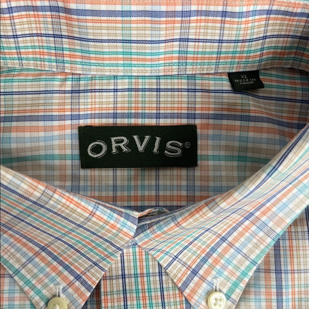 Orvis Plaid Button-Down Shirt | 100% Cotton | Men’s XL - Picture 4 of 13
